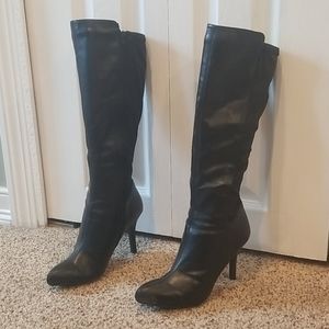 Black zip up boots
